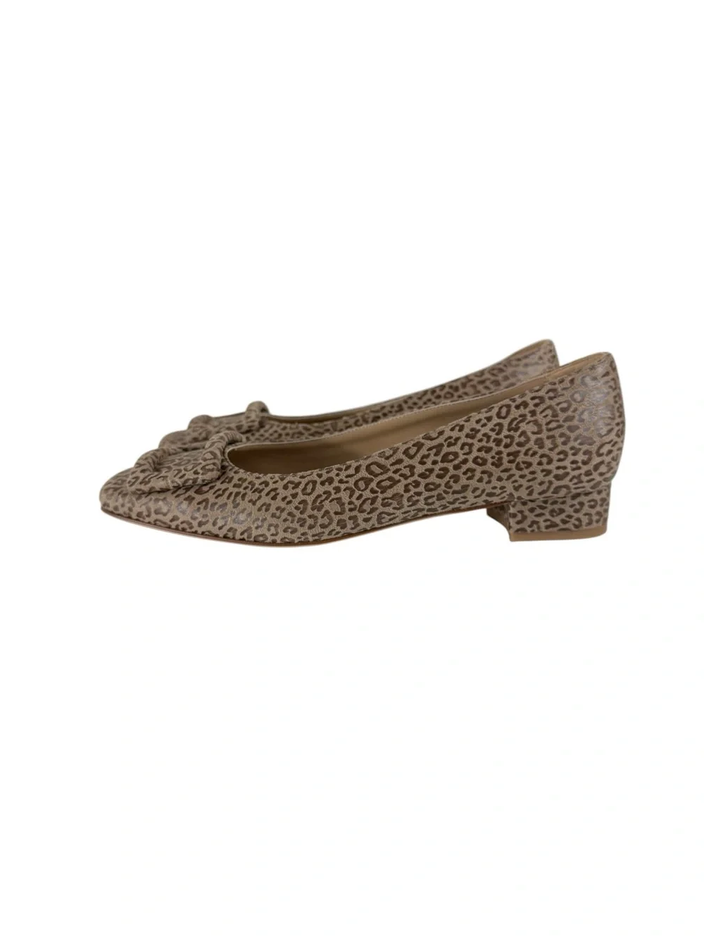 NWOT ANN MASHBURN  Leopard Print Square-Toe Women’s Flats Size EU38.5